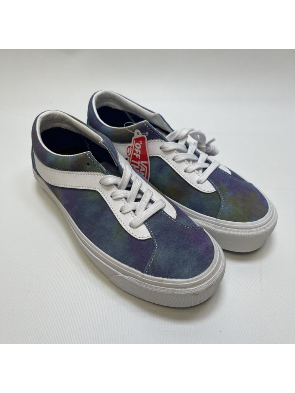 NEW Vans Bold NI Purple Tie Dye Suede Skateboarding Sneakers Men 6 / Wom 7.5 US